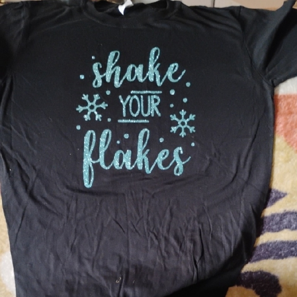 Black Kids Shirt with Glittery Design